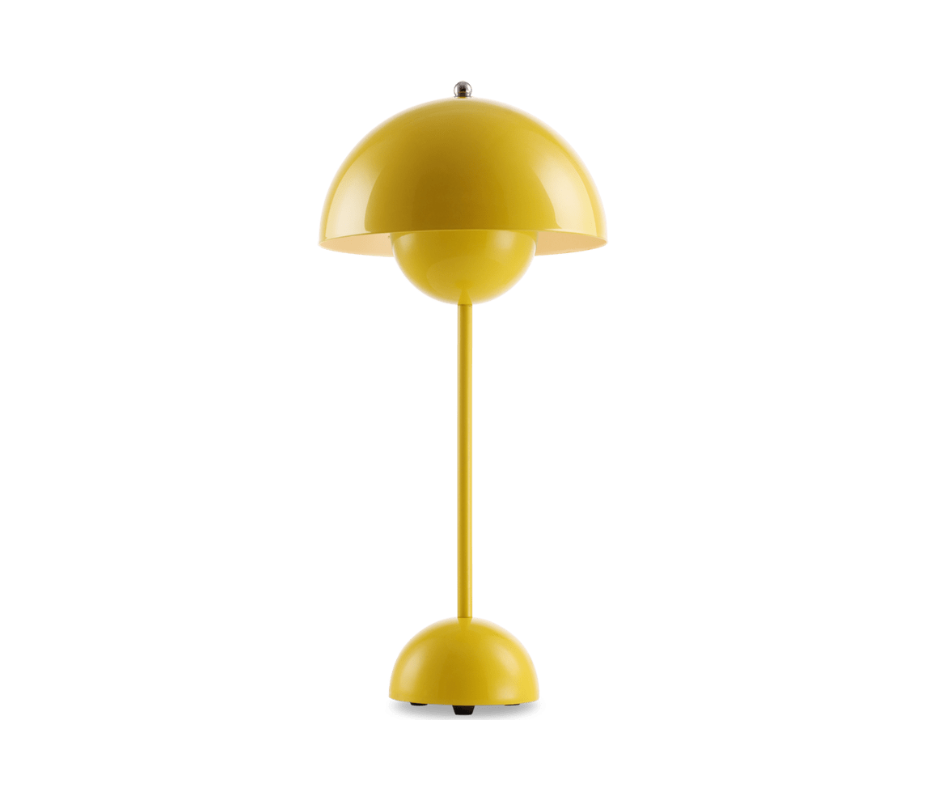 Flowerpot Style Table Lamp Yellow - Main Image